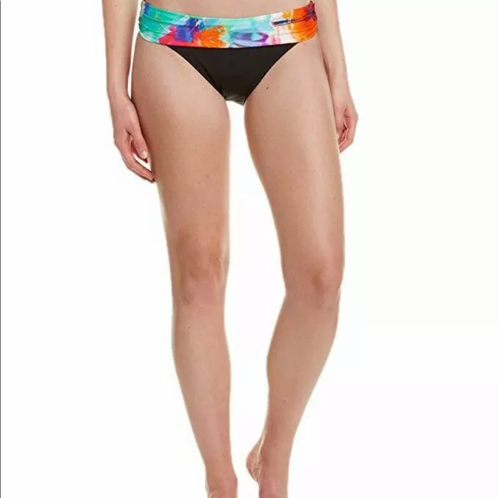 La Blanca Womens Bloom Band Hipster Black Bikini